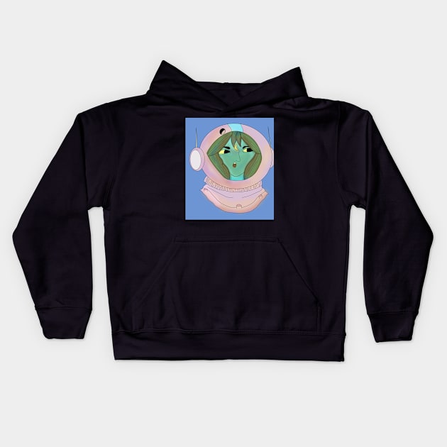 ASTRO GIRL by ZymeArt Kids Hoodie by ZymeArt